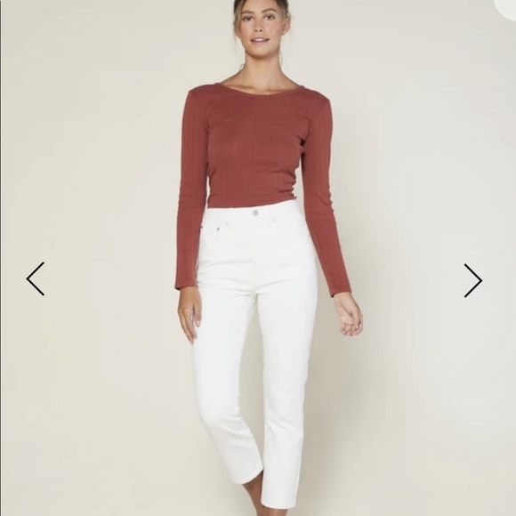 Outerknown Joni long sleeve Pointelle Tee - Picture 4 of 7